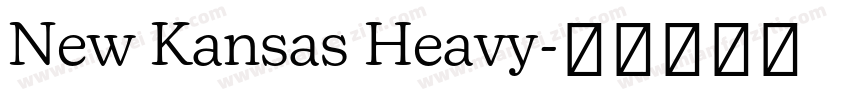 New Kansas Heavy字体转换
